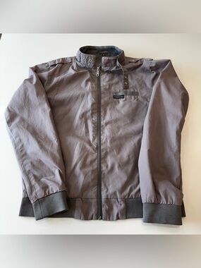 Members Only Gray Zip-Front Racer Jacket
